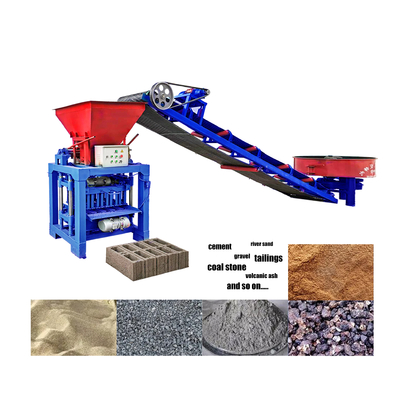 Portable Small Mini Manual diesel Generator Block Brick Making Machinery Hollow Cement Concrete Automatic Mobile Paving