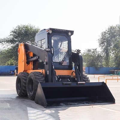Best Selling Mini Skid Steer Loader with Snow Blower Buckets Mini Skid Steer Snow Blower Garden Mini Crawler Loader