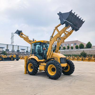 Best Selling 4 X 4 Hydraulic Excavator Loader Chinese Backhoe Loader Wheeled Backhoe Loader for Construction Works