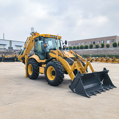 Best Selling 4 X 4 Hydraulic Excavator Loader Chinese Backhoe Loader Wheeled Backhoe Loader for Construction Works