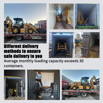 Best Selling 4 X 4 Hydraulic Excavator Loader Chinese Backhoe Loader Wheeled Backhoe Loader for Construction Works