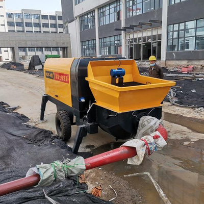 High Efficiency Mini  diesel Concrete Pump  Diesel Concrete Trailer Pump with Remote Concrete Pump   Construction Machinery