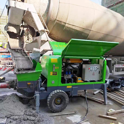 High Efficiency Mini  diesel Concrete Pump  Diesel Concrete Trailer Pump with Remote Concrete Pump   Construction Machinery